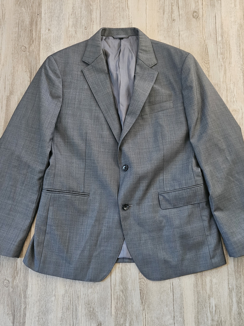 Bonobos Men's Jetsetter Gray Athletic Fit Wool Blend Two-Button Blazer 42R